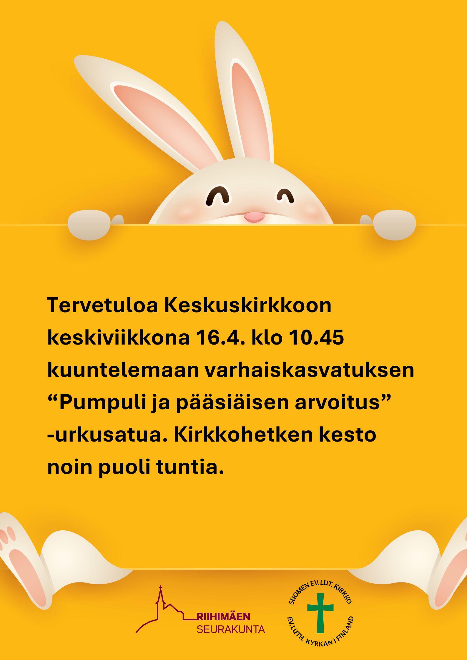 Pääsiäisen urkusatu kaikille avoin varhaiskasvatuksen urkusatu kirkossa