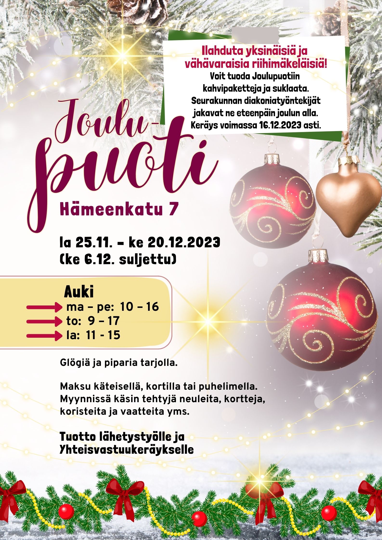 joulupuodin esite jouluinen