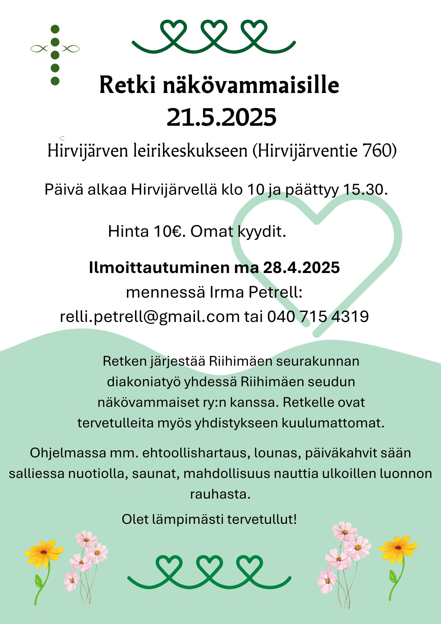 Retki näkövammaisille Esite.