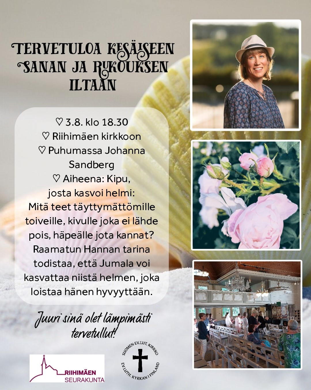 Kesän Sanan ja rukouksen iltojen juliste