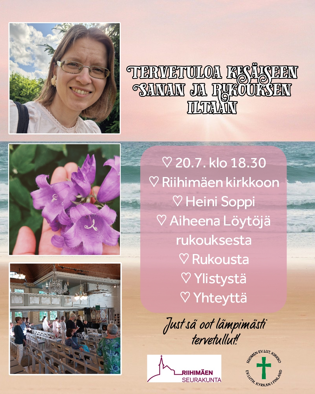Kesän Sanan ja rukouksen iltojen juliste