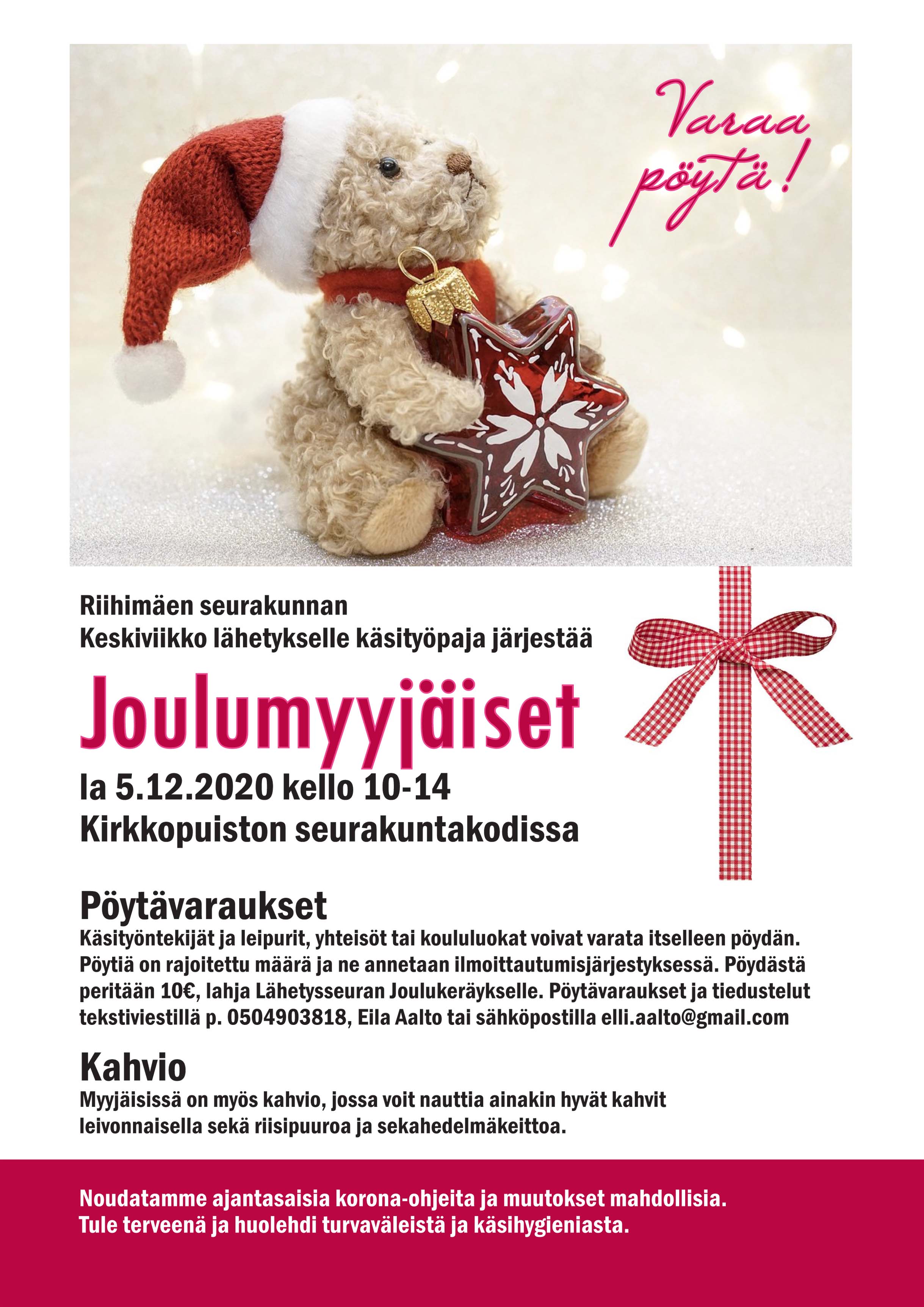 Joulumyyjäiset 2020 joulumyyjäisten esite