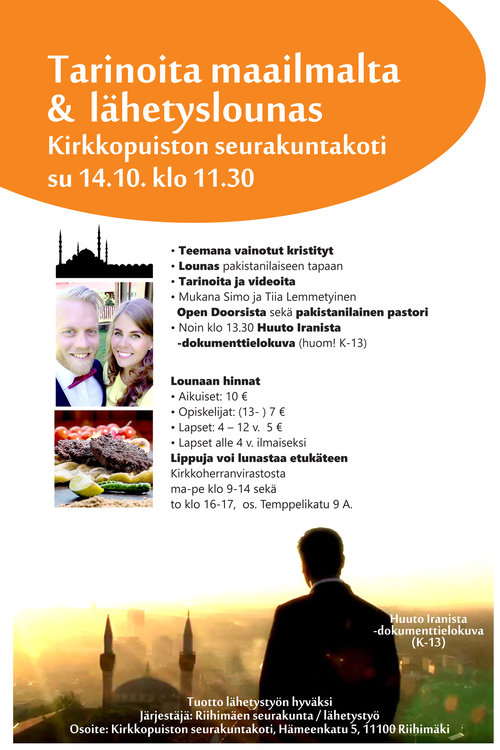 Tarinoita maailmalta - lähetyslounas Tarinoita maailmalta - lähetyslounas