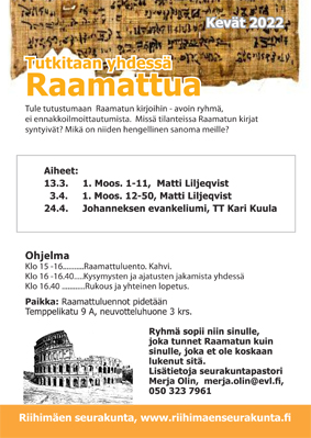 esite, raamattuluennot